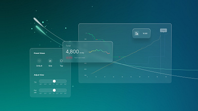 THREE60 Digital – Look and Feel for UI dashboard design elements floating prototype space ui ux