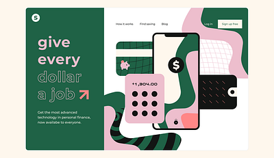 Personal finance app branding cash graphic design illustration personal finance app uiux vector