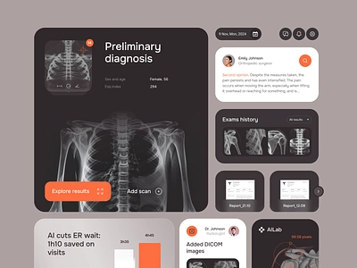 UX-UI for a Medical Product ✦ AILab admin panel analytics charts crm dashboard design graphs interface management product saas sidebar system table ui ux