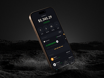 Crypto Wallet Mobile App | UI Design banking binance blockchain app crypto crypto exchange app crypto wallet app ethereum finance app investment wallet wallet app web3