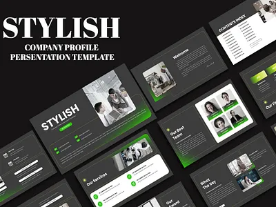 Stylish Persentation branding company profele ui