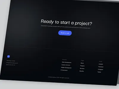 Footer clean design footer landing landing page modern ui