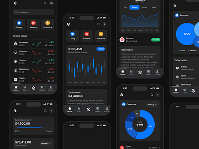 Mobile Transactions - Lookscout Design System app application dark design layout lookscout mobile responsive ui user interface ux