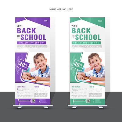 Back to School Admission Roll Up Banner Design Template admission admission roll up back to school banner design display banner education kids kids admission pull up retractable banner roll up roll up banner set signage student study template x banner yard sign