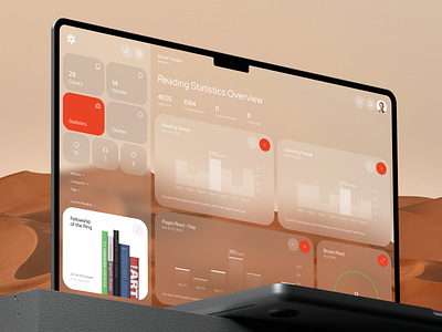 Book Tracker - Reading App Dashboard app book crm dashboard design interface product reading saas service tracker ui ux