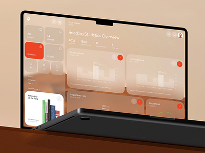 Book Tracker - Reading App Dashboard app book crm dashboard design interface product reading saas service tracker ui ux