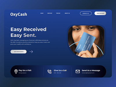 OxyCash🚀Landing Page branding graphic design landingpage ui