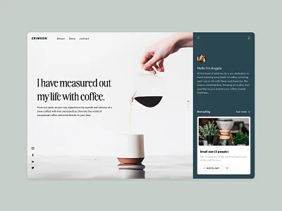 E-commerce Coffee Landing page appdesign brew clean design ecommerce green landing minimalist modern ui uidesign webdesign website
