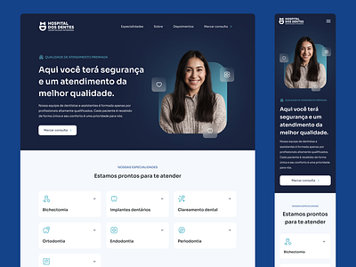 Hospital dos dentes - Landing Page UI landing page ui