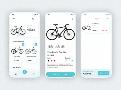 Bicycle e-commerce mobile app bicycle bicycle store bike bike app bike store commerce cycle e commerce e commerce app ecommerce mobile app mobile application mobile ui ui ui design