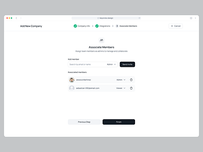 Associate Members flow - Beyond UI beyond ui design design system figma free ui kit saas ui ui ui design