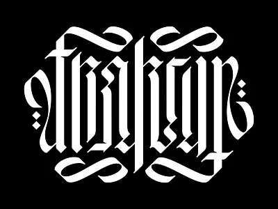 Fraktur Ambigram branding design graphic design illustration lettering logo typography vector