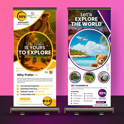 Travel Rollup banner design travel