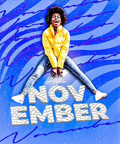 Hello November flyer graphic design