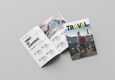 Travel Magazine Template a4 agency book branding brochure business design fashion graphic design illustration lookbook magazine magazine brochure photography portfolio print travel travel magazine winter magazine