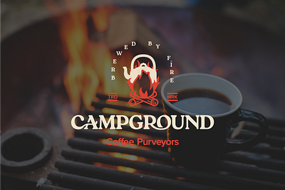 Campground Coffee Logo Designs brandidentity branding camping coffee colorscheme customlettering design fire flame graphicdesign logo logodesign logomark logotype typography vector