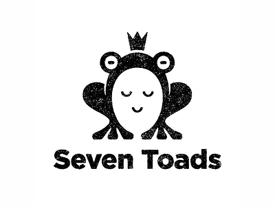 Seven Toads logo branding design frog logo mascot toad