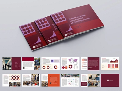 HL Diversity, Equity, and Inclusion (DEI) Report bauhaus book booklet branding chart cover data visualization design graphic design layout report