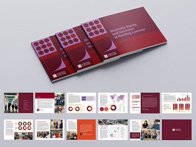 HL Diversity, Equity, and Inclusion (DEI) Report bauhaus book booklet branding chart cover data visualization design graphic design layout report