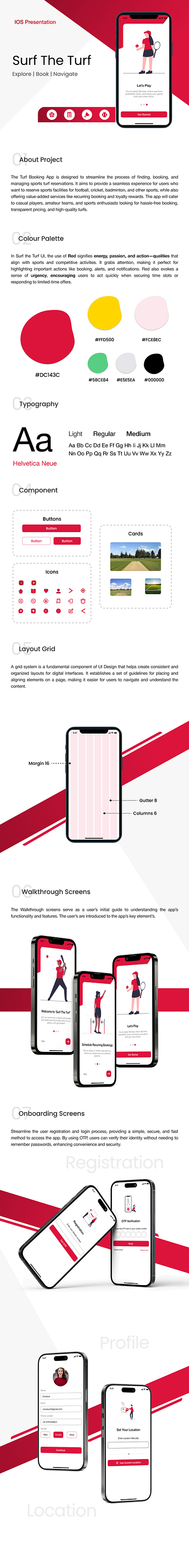 IOS Presentation - Turf Booking App ios ios portfolio ios presentation mobile app sports app surf the turf turf booking app ui design