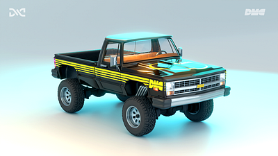 Limon - Pick Up Truck 3d 3d artwork 3d model 3d modeling artwork blender brand brand design branding cycles design graphic design illustration logo logo design model pick up truck truck vehicle