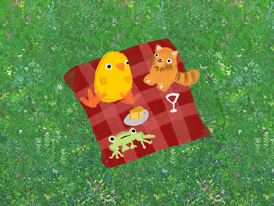 Picnic Day colorful flat design fun illustration picnic procreate sketch