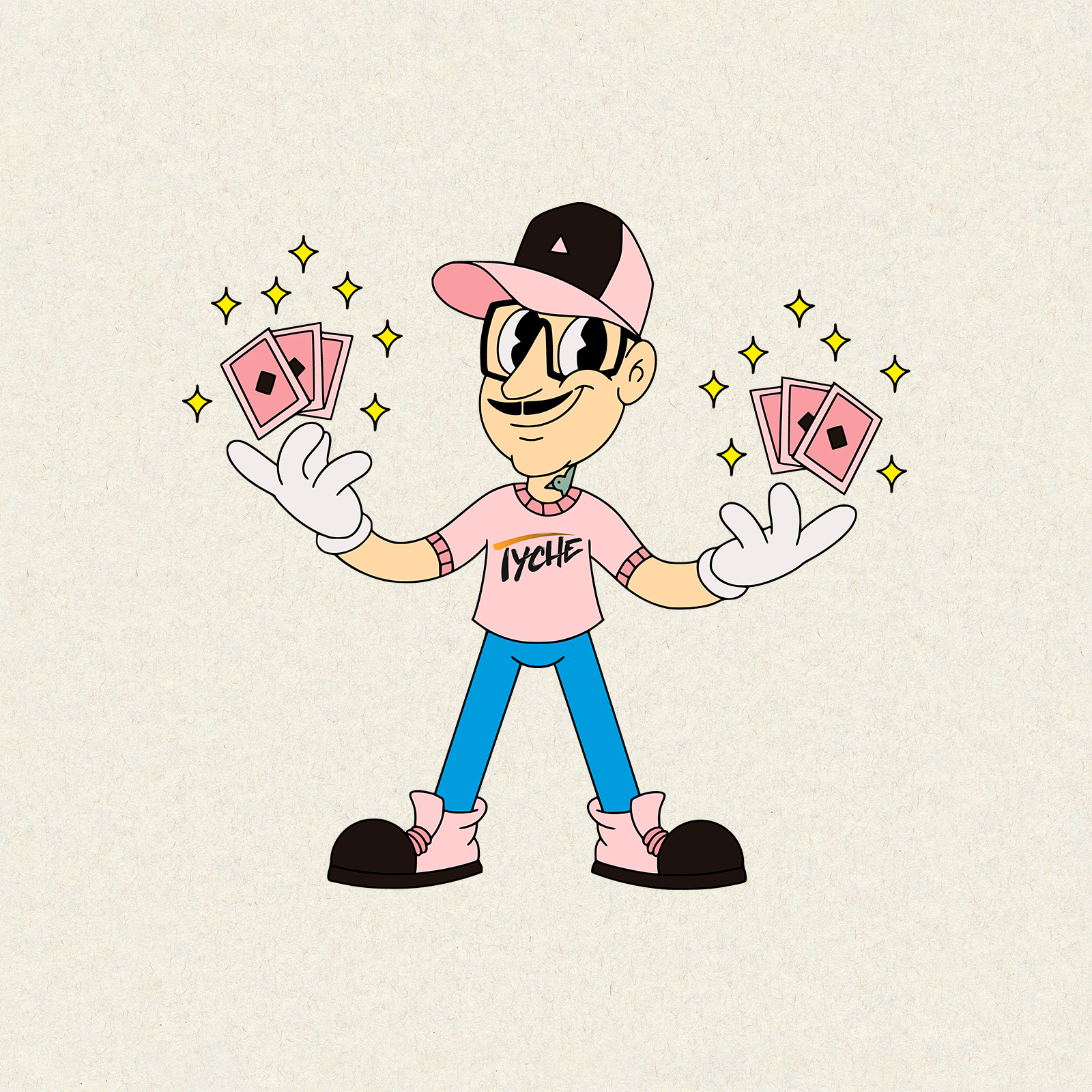 Example of Retro Characters With A Unique Touch.