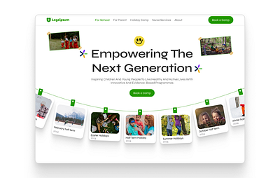 Summer Camp website Header design figma figma expert hiring designer logo schoolwebsite summer camp summercamp ui ux webapp website website expert websitedesign