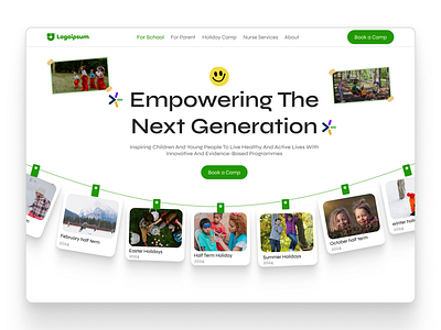 Summer Camp website Header design figma figma expert hiring designer logo schoolwebsite summer camp summercamp ui ux webapp website website expert websitedesign