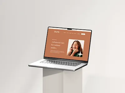 Aura – Elevating Cosmetic Dentistry - Website Design branding clinic dentist dentistry design graphic design health healthcare landing page landingpage logo medical medicine mobile stationary ui ux web web design website