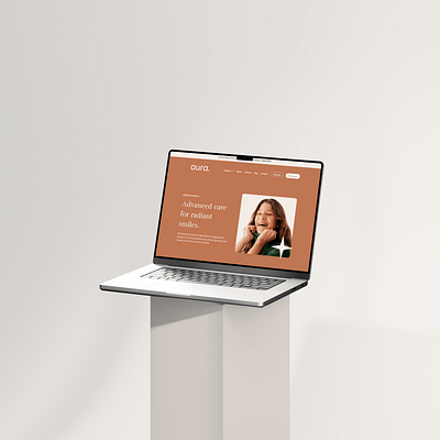 Aura – Elevating Cosmetic Dentistry - Website Design branding dentist dentistry design health healthcare logo medical mobile stationary ui ux web web design website