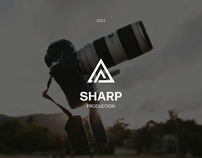 Sharp Production | Brand Identity Design brand design brand identity branding clean logo design graphic design logo logo mark logo process photography production production logo videography