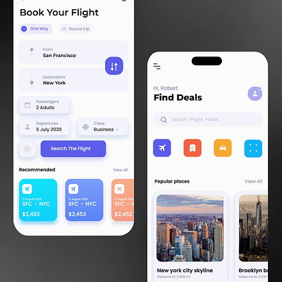 Air Tickets App animation graphic design ui