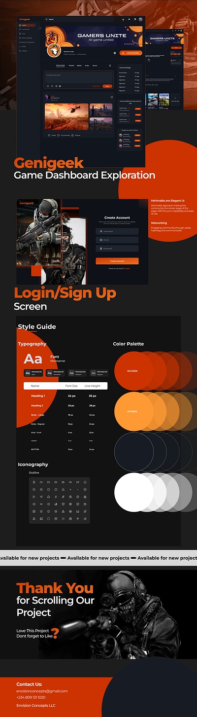 Gamers Dashboard Exploration design typography ui ux