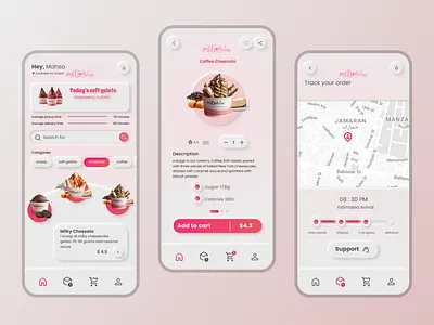 Gelato on the GO gelatoapp icecreamdesign neumorphism ui