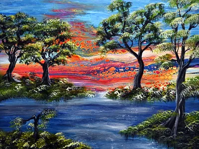 EMBELLISHMENTS That Will Make Your Acrylic Pour Painting acrylic acrylic paint art branding design illustration paintings pouring trees tutorial