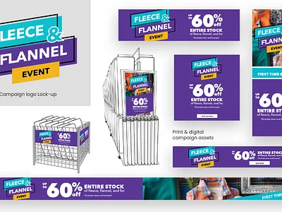 JOANN Fabric & Crafts — Seasonal campaign assets ads advertisements assets campaign fabric flannel fleece joann seasonal signage