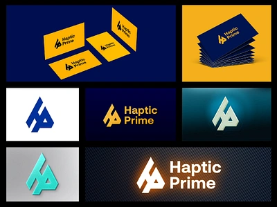 Technology Lettermark Logo Design ''Haptic Prime''. adobeillustrator branding design graphic design illustration lo logo logodesign logomaker logoservice makelogo monogramlogo newlogo typrography