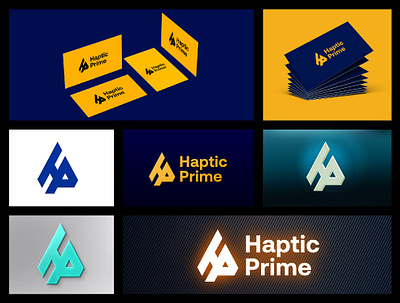 Technology Lettermark Logo Design ''Haptic Prime''. adobeillustrator branding design graphic design illustration lo logo logodesign logomaker logoservice makelogo monogramlogo newlogo typrography