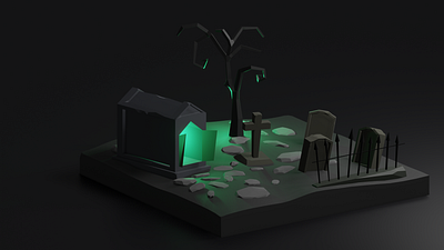 Graveyard 3d blender graveyard process