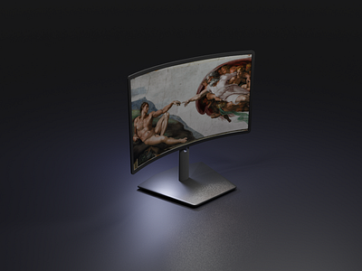 Screen 3d blender isometric monitor process render screen