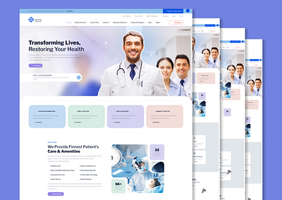 Doctor website doctor landing page ui uxui website