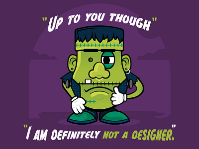 Graphic Design Spooky - Client Feedback client designer email feedback frankenstein graphic design halloween happy halloween illustration monster potato head