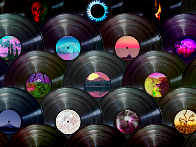 Music Mixes Layout branding design dj illustration label design label designer music music design music designer music label photoshop record record design record designer record label surreal vector