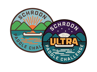 Schroon Paddling Challenge Patches branding graphic design logo