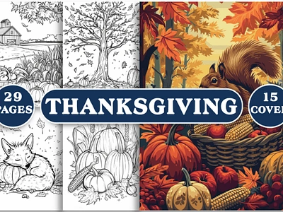 Thanksgiving Coloring Pages 3d animation app branding design graphic design illustration logo motion graphics typography ui ux vector