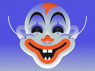 Halloween Clown Mask autumn character design circus clown evil fall halloween holiday illustration krusty makeup monster october pennywise trick or treat