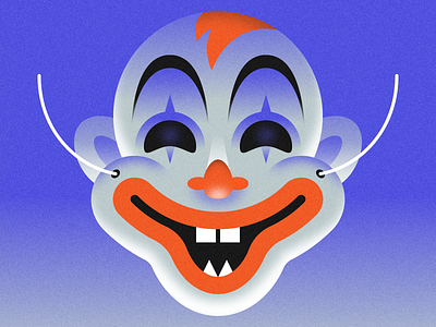 Halloween Clown Mask autumn character design circus clown evil fall halloween holiday illustration krusty makeup monster october pennywise trick or treat