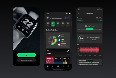 Health Tracking App activity app clean dashboard design fitness health health metrics health tracker health tracking healthcare app mobile statistics track tracking ui uiux ux