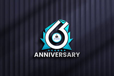 6 Anniversary Emblem logo 3d 6 anniversary brand branding business classic design elegant emblem logo event graphic design icon illustration logo program start logo ui ux vector